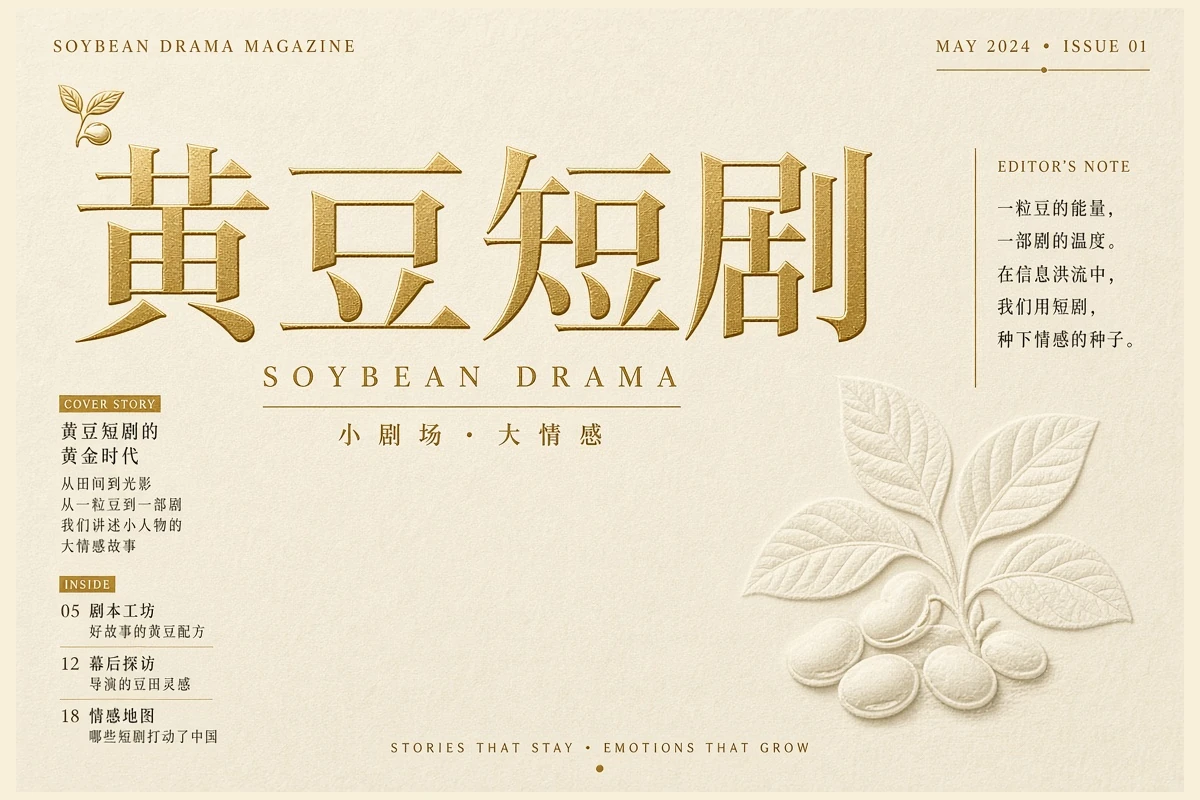 黄豆短剧豆册栏目主题视觉